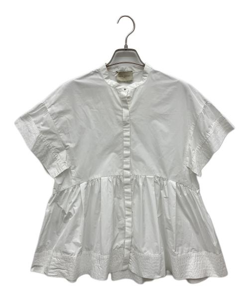 UNITED ARROWS（ユナイテッドアローズ）UNITED ARROWS (ユナイテッドアローズ) タフタステッチペプラムブラウス ホワイト サイズ:Free 未使用品の古着・服飾アイテム