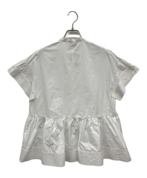 UNITED ARROWS（ユナイテッドアローズ）UNITED ARROWS (ユナイテッドアローズ) タフタステッチペプラムブラウス ホワイト サイズ:Free 未使用品の古着・服飾アイテム