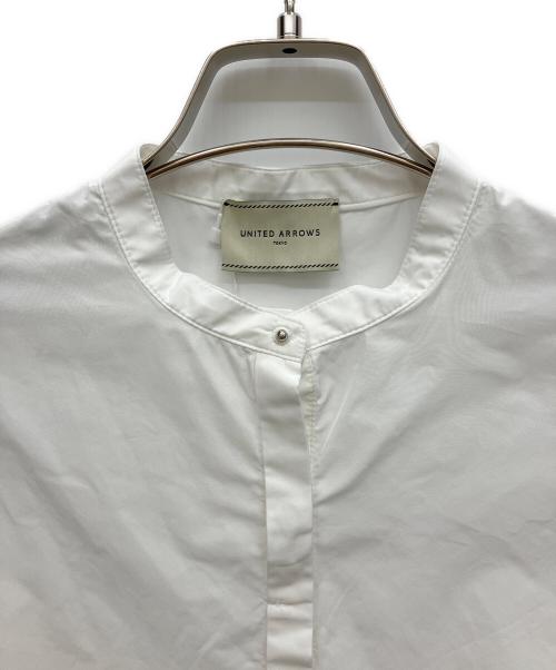 UNITED ARROWS（ユナイテッドアローズ）UNITED ARROWS (ユナイテッドアローズ) タフタステッチペプラムブラウス ホワイト サイズ:Free 未使用品の古着・服飾アイテム