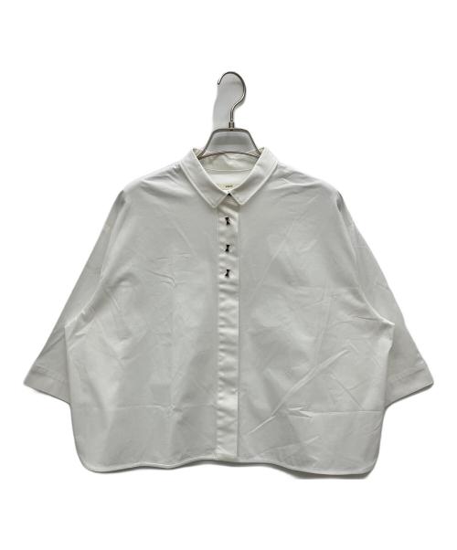 YORI（ヨリ）yori (ヨリ) リボンボタンショートシャツ ホワイト サイズ:Fの古着・服飾アイテム
