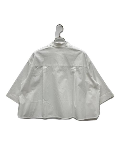 YORI（ヨリ）yori (ヨリ) リボンボタンショートシャツ ホワイト サイズ:Fの古着・服飾アイテム