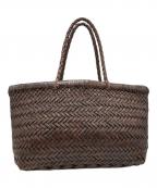 DRAGONドラゴン）の古着「メッシュレザートートバッグ」｜ブラウン