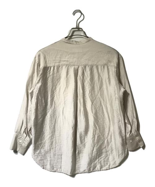 kurashi&trips publishing（クラシアンドトリップス パブリッシング）kurashi&trips publishing (クラシアンドトリップス パブリッシング) とろんと光って揺れる」程よくシアーな羽織りブラウス グレー サイズ:Fの古着・服飾アイテム