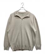 ANOTHER OFFICEアナザーオフィス）の古着「Volume Half Zip-Up Knit」｜ベージュ