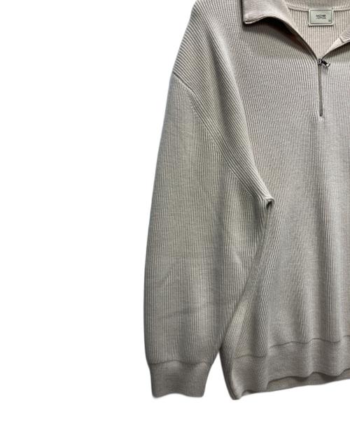 ANOTHER OFFICE（アナザーオフィス）ANOTHER OFFICE (アナザーオフィス) Volume Half Zip-Up Knit ベージュ サイズ:03 未使用品の古着・服飾アイテム
