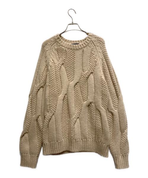 allureville（アルアバイル）allureville (アルアバイル) ランダムケーブルプルオーバー ベージュ サイズ:2の古着・服飾アイテム