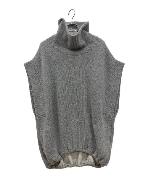 COGTHEBIGSMOKE（コグザビッグスモーク）COGTHEBIGSMOKE (コグザビッグスモーク) GISELE ROLLNECK GILET ジゼル ロールネック ジレ　ニットベスト グレー サイズ:Freeの古着・服飾アイテム