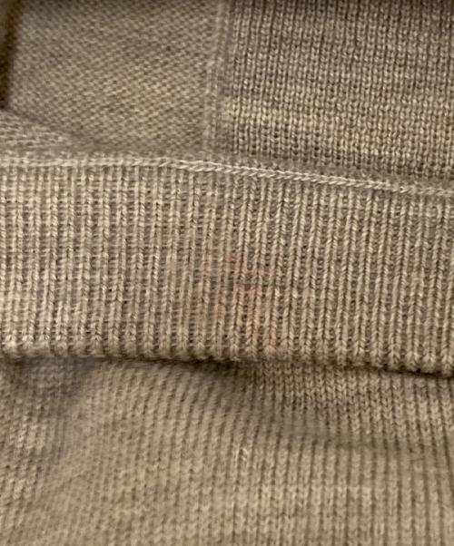 ENFOLD（エンフォルド）ENFOLD (エンフォルド) ニットレイヤードフレアコンビドレス ブラウン×ホワイト サイズ:38の古着・服飾アイテム