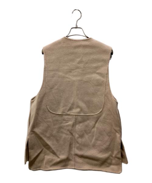 machatt（マチャット）machatt (マチャット) リバーウールベスト ベージュ サイズ:Fの古着・服飾アイテム