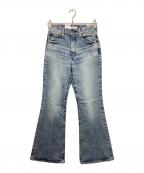 moussyマウジー）の古着「フレアデニムパンツ」｜ブルー