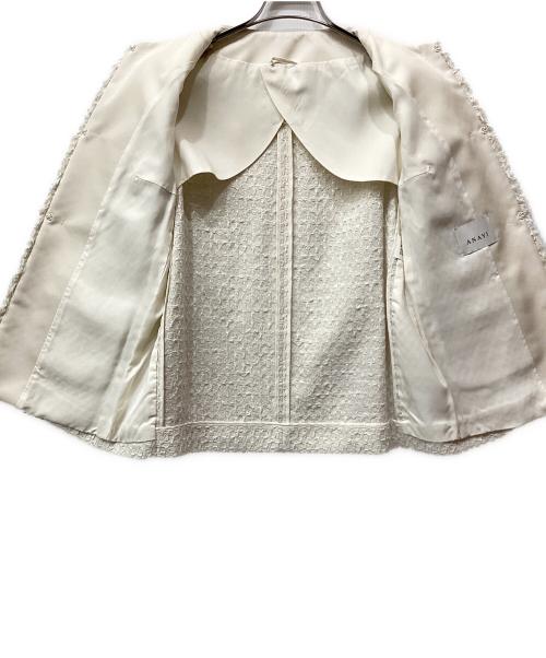 ANAYI（アナイ）ANAYI (アナイ) チェックツィードジャケット ホワイト サイズ:36の古着・服飾アイテム