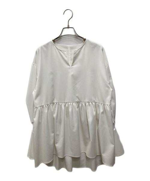 LE PHIL（ル フィル）LE PHIL (ル フィル) ストレッチライトツイルブラウス ホワイト サイズ:Fの古着・服飾アイテム