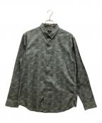 ARMANI EXCHANGEアルマーニ エクスチェンジ）の古着「ボタニカル柄シャツ」｜グレー