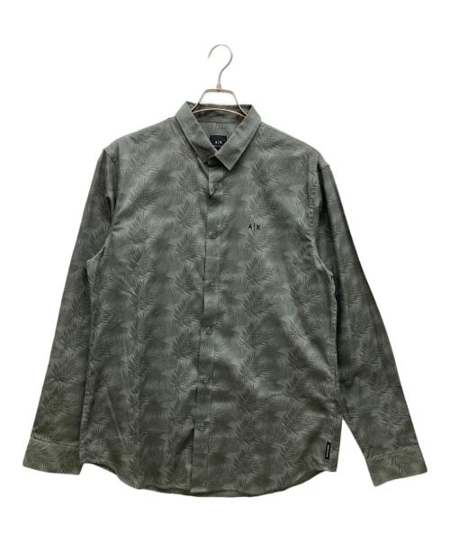 ARMANI EXCHANGE（アルマーニ エクスチェンジ）ARMANI EXCHANGE (アルマーニ エクスチェンジ) ボタニカル柄シャツ グレー サイズ:L 未使用品の古着・服飾アイテム