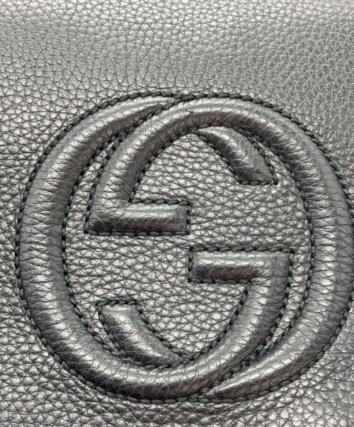 GUCCI（グッチ）GUCCI (グッチ) チェーンショルダーバッグ ブラックの古着・服飾アイテム