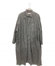 BROCANTE（ブロカント）の古着「墨コーティングリネン千鳥 マガザンコート」｜ブラック