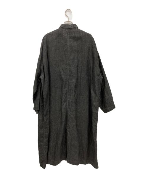 BROCANTE（ブロカント）Brocante (ブロカント) 墨コーティングリネン千鳥 マガザンコート ブラック サイズ:2の古着・服飾アイテム
