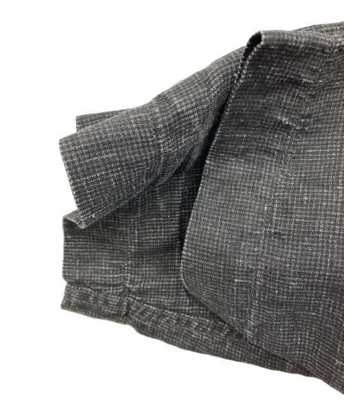 BROCANTE（ブロカント）Brocante (ブロカント) 墨コーティングリネン千鳥 マガザンコート ブラック サイズ:2の古着・服飾アイテム