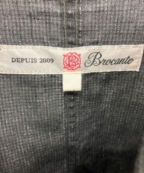 BROCANTE（ブロカント）Brocante (ブロカント) 墨コーティングリネン千鳥 マガザンコート ブラック サイズ:2の古着・服飾アイテム