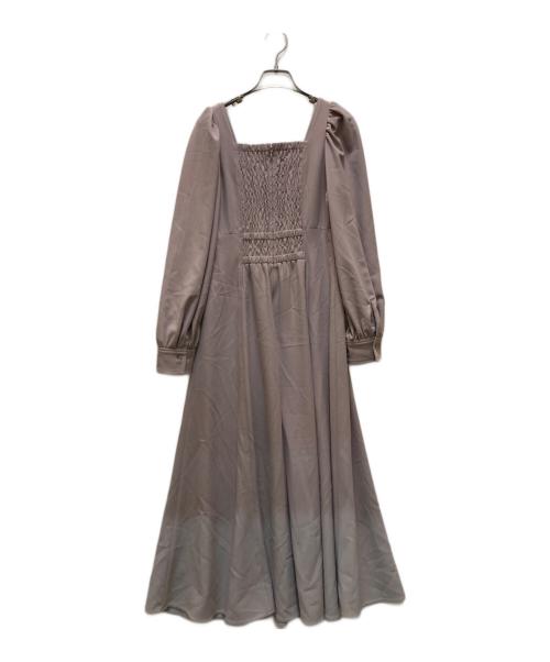 And Couture（アンドクチュール）And Couture (アンドクチュール) クロスネック配色ステッチワンピース ピンクベージュ サイズ:38の古着・服飾アイテム