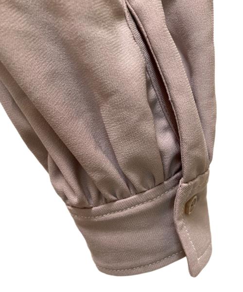 And Couture（アンドクチュール）And Couture (アンドクチュール) クロスネック配色ステッチワンピース ピンクベージュ サイズ:38の古着・服飾アイテム