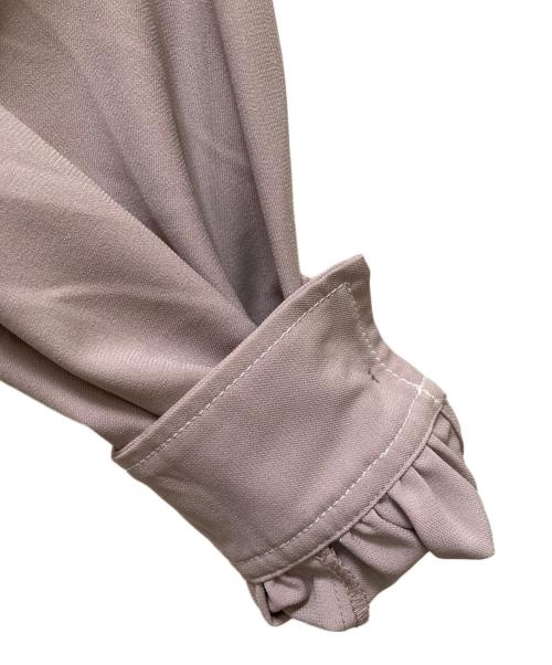 And Couture（アンドクチュール）And Couture (アンドクチュール) クロスネック配色ステッチワンピース ピンクベージュ サイズ:38の古着・服飾アイテム