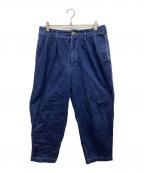 UNFILアンフィル）の古着「cotton-denim 2 tuck trousers コットンデニム2タックトラウザー」