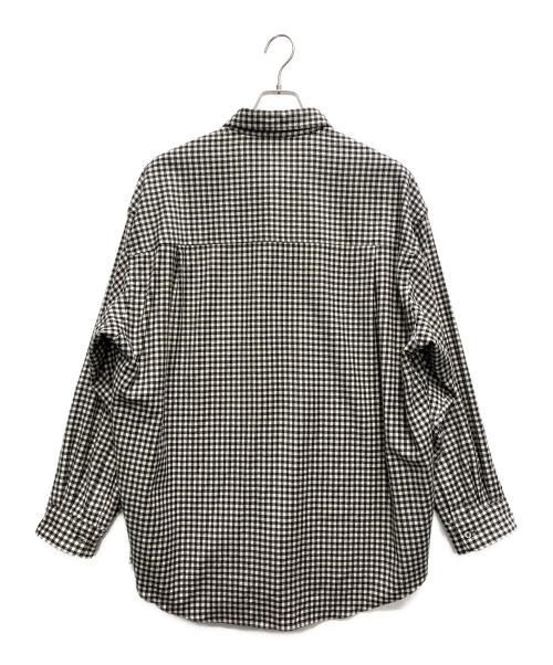 Graphpaper（グラフペーパー）Graphpaper (グラフペーパー) Marzotto Gingham Oversized Shirt ホワイト×ブラック サイズ:FREEの古着・服飾アイテム