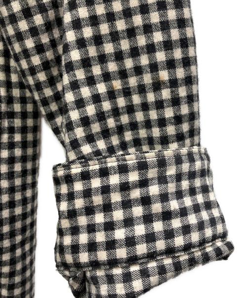 Graphpaper（グラフペーパー）Graphpaper (グラフペーパー) Marzotto Gingham Oversized Shirt ホワイト×ブラック サイズ:FREEの古着・服飾アイテム