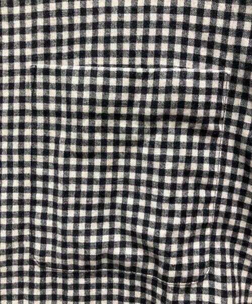 Graphpaper（グラフペーパー）Graphpaper (グラフペーパー) Marzotto Gingham Oversized Shirt ホワイト×ブラック サイズ:FREEの古着・服飾アイテム