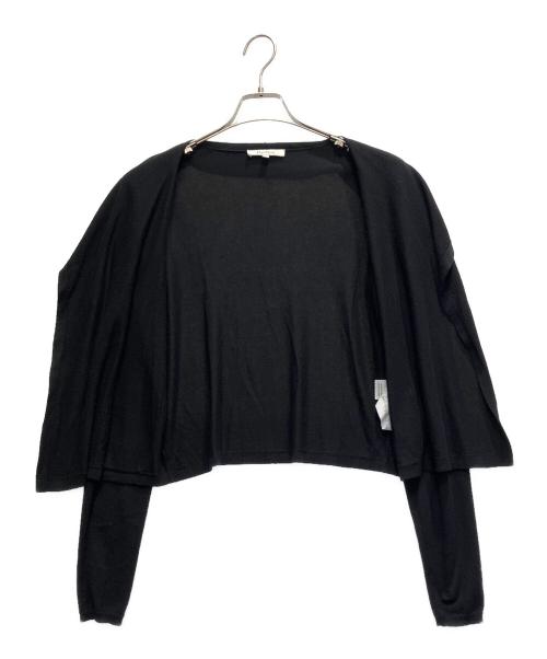 MaxMara（マックスマーラ）MaxMara (マックスマーラ) シルクカシミヤカーディガン ブラック サイズ:Mの古着・服飾アイテム