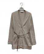 Fabiana Filippiファビアナフィリッピ）の古着「レザーベルト付きカーディガン」｜ベージュ