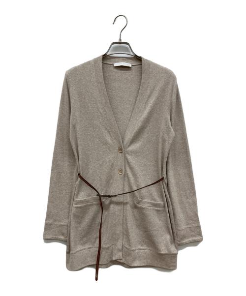 Fabiana Filippi（ファビアナフィリッピ）Fabiana Filippi (ファビアナフィリッピ) レザーベルト付きカーディガン ベージュ サイズ:42の古着・服飾アイテム