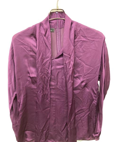 AKRIS（アクリス）AKRIS (アクリス) シルクボウタイブラウス パープル サイズ:US 10の古着・服飾アイテム