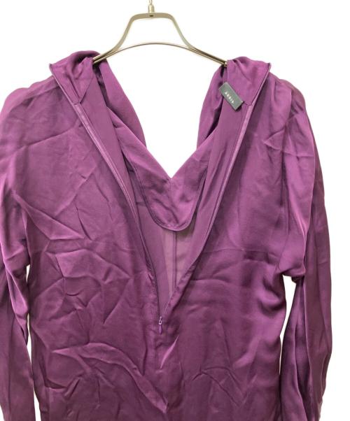 AKRIS（アクリス）AKRIS (アクリス) シルクボウタイブラウス パープル サイズ:US 10の古着・服飾アイテム