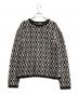 'S Max Mara（エスマックスマーラ）の古着「ウール×モヘア ジオメトリックニット」｜ブラック×グレー