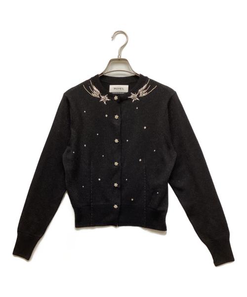 MUVEIL（ミュベール）MUVEIL (ミュベール) 星刺繍カーディガン ブラック サイズ:36の古着・服飾アイテム