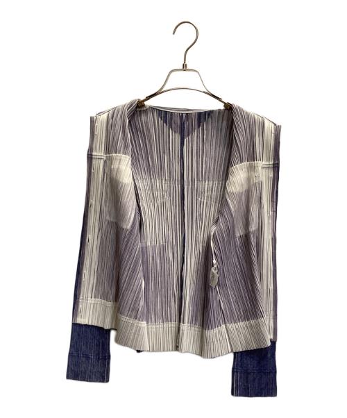 PLEATS PLEASE（プリーツプリーズ）PLEATS PLEASE (プリーツプリーズ) プリーツシャツ ブルー サイズ:4の古着・服飾アイテム