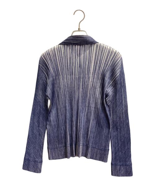 PLEATS PLEASE（プリーツプリーズ）PLEATS PLEASE (プリーツプリーズ) プリーツシャツ ブルー サイズ:4の古着・服飾アイテム