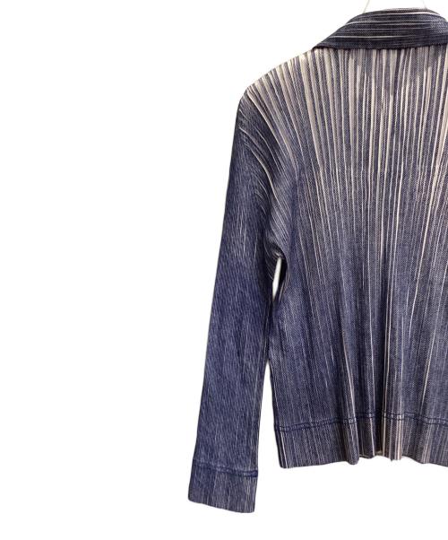 PLEATS PLEASE（プリーツプリーズ）PLEATS PLEASE (プリーツプリーズ) プリーツシャツ ブルー サイズ:4の古着・服飾アイテム