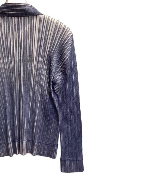 PLEATS PLEASE（プリーツプリーズ）PLEATS PLEASE (プリーツプリーズ) プリーツシャツ ブルー サイズ:4の古着・服飾アイテム