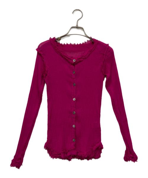 me ISSEY MIYAKE（ミーイッセイ ミヤケ）me ISSEY MIYAKE (ミーイッセイ ミヤケ) プリーツカーディガン パープル サイズ:-の古着・服飾アイテム