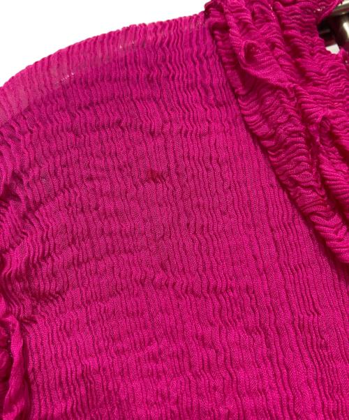 me ISSEY MIYAKE（ミーイッセイ ミヤケ）me ISSEY MIYAKE (ミーイッセイ ミヤケ) プリーツカーディガン パープル サイズ:-の古着・服飾アイテム