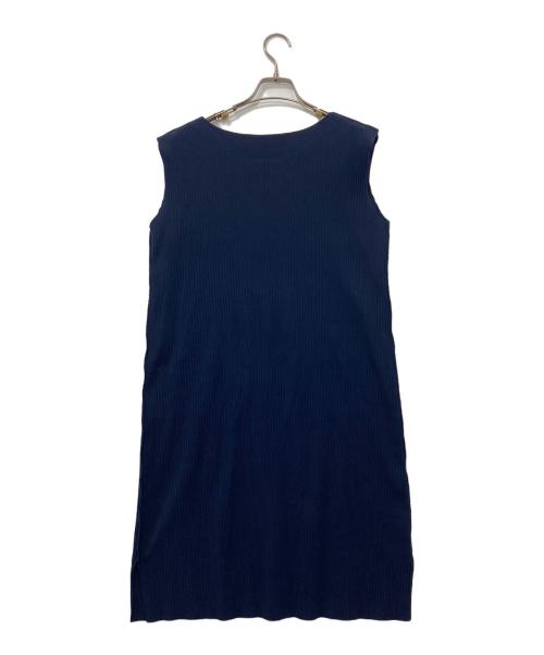 me ISSEY MIYAKE（ミーイッセイ ミヤケ）me ISSEY MIYAKE (ミーイッセイ ミヤケ) ノースリーブプリーツワンピース ネイビー サイズ:-の古着・服飾アイテム