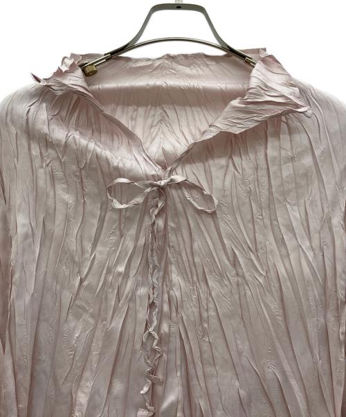 PLEATS PLEASE（プリーツプリーズ）PLEATS PLEASE (プリーツプリーズ) スキッパープリーツブラウス ピンク サイズ:3の古着・服飾アイテム