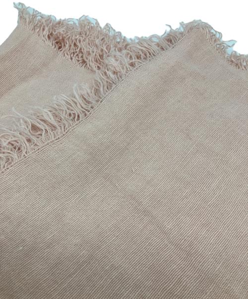 ASAUCE MELER（アソースメレ）ASAUCE MELER (アソースメレ) 大判フリンジストール ピンクの古着・服飾アイテム