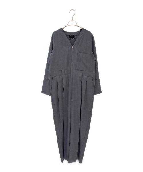 Conte（コンテ）Conte (コンテ) Vネック オールインワン グレー サイズ:FREEの古着・服飾アイテム