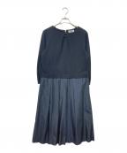 J.PRESSジェイプレス）の古着「ブロッキングタックワンピース」｜ネイビー