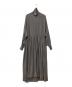 Curensology（カレンソロジー）の古着「ウールハイネックギャザーワンピース」｜グレー