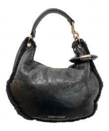 JIMMY CHOO（ジミーチュウ）の古着「ムートンバッグ」｜ブラック